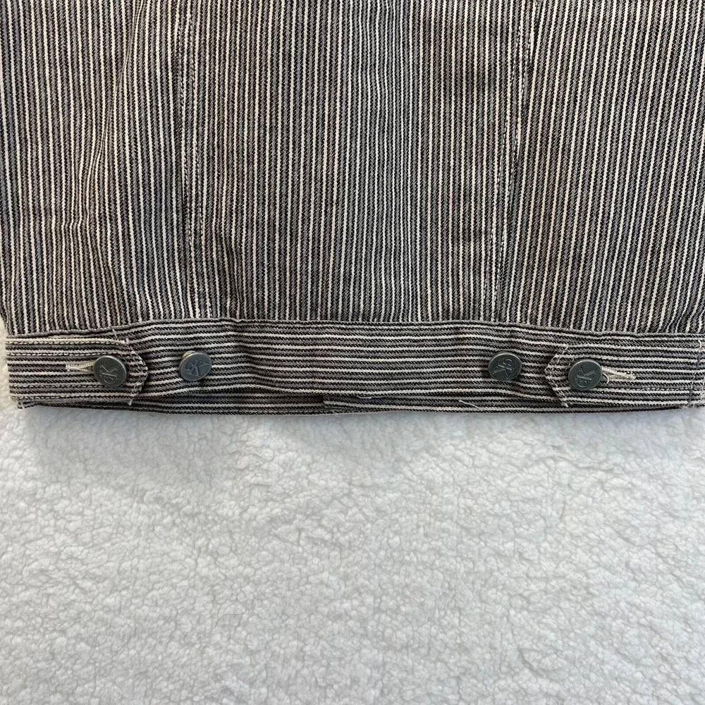 Calvin Klein Jeans Pinstripe Denim Vest Women's Size M‎ Trucker Style Sleeveless - Picture 8 of 12